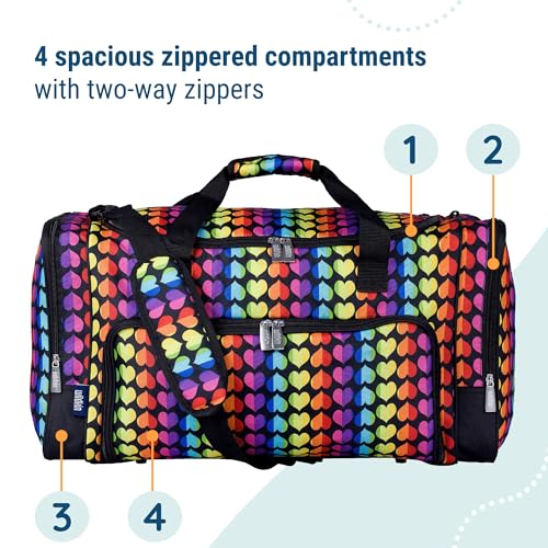 Image of Wildkin Kids Weekender Duffel Bag - Carry-On Size for School, Travel, & Sleepovers