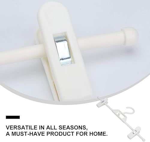 Miniatura 9 de DOITOOL 10 perchas de plástico para pantalones con clips que ahorran espacio para ropa, perchas resistentes para faldas con clip ajustable, perchas