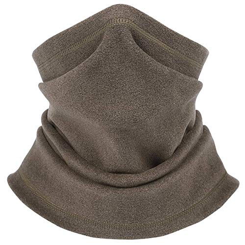 JFan Bufanda Tubular Calentador Moto Calentador de Cuello Deporte Calentador Invierno Moto Ciclismo para Hombre Mujeres (Café)