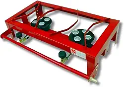 Fogão 2 Bocas Camping Portátil Semi Industrial Alta Pressão