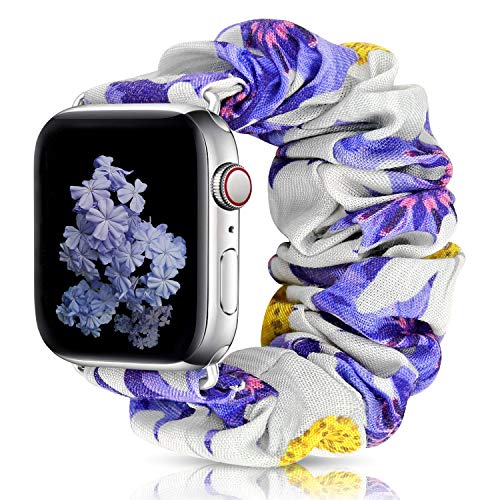 LBYZCAS Scrunchie Elastic Band Compatible for Apple Watch 38MM 40MM,Cute and Soft Cloth