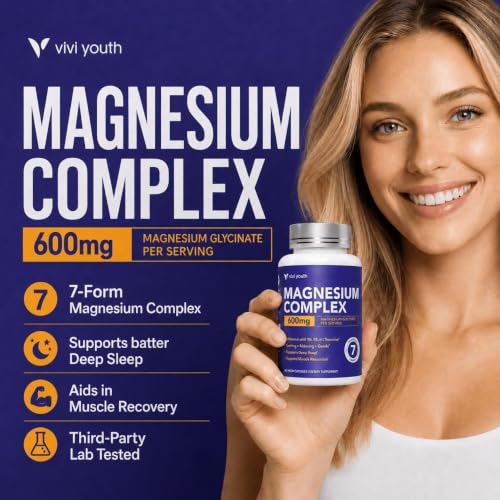 Image of Magnesium 7 Complex for Women with 600mg Glycinate, 120 Capsules