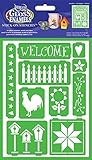 Reposicionado Americana Decor Country Stencil, azul, 21 x 15,5 x 0,3 cm