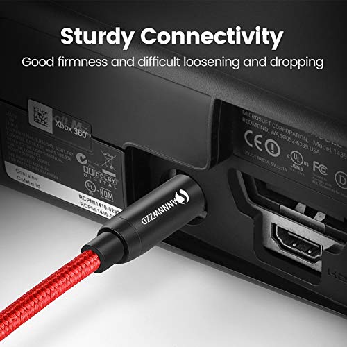Annnwzzd Optical Audio Cable 3Ft Slim Braided Fiber Digital Audio Optic Cable For Connecting Soundbar, Stereo System, Home Theater #TOP3