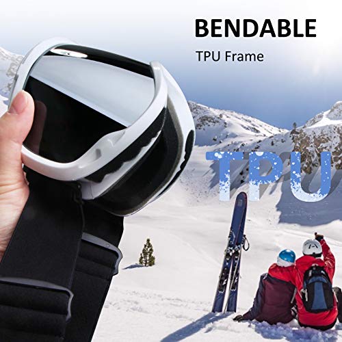4-Fq Outdoor Snow Goggles,Otg Ski Goggles Anti Fog Snow Sport Goggles 100% Uv400 Snowboard Goggles Double Lens Ice Goggles Racing Ski Goggles For Men,Women,Youth Ski Glasses Snowmobile Goggles #TOP4