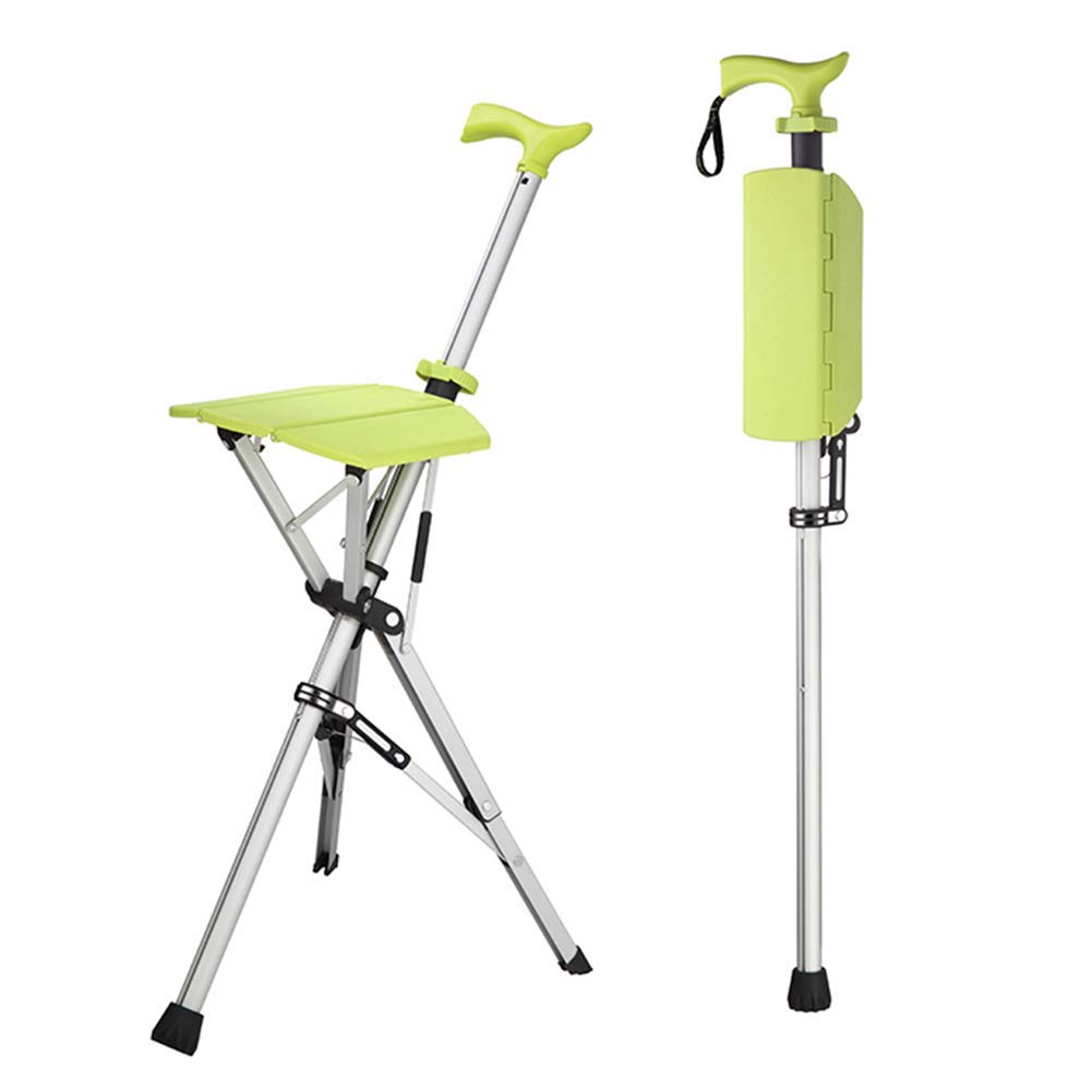 Bastones para Personas Mayores discapacitadas, bastón con Asiento Aleación de Aluminio Liviana Diseño ergonómico Bastones Plegables Taburete Silla Beautiful Scenery