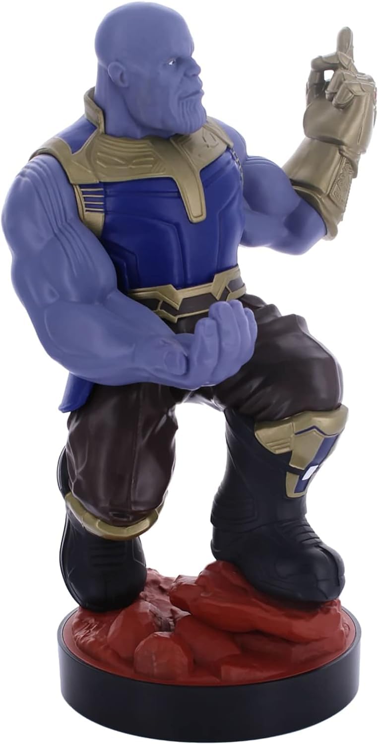 Exquisite Gaming Cable Guys - Support de téléphone et Manette Marvel Thanos - Figurine sous Licence Officielle