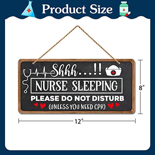 Sicohome Nurse Sign Nurse Sleeping Sign Shhh Sleeping Nurse Door Sign Night Shift Worker Sleeping Sign Nurse Appreciation Do Not Disturb Graduation Sign Nurse Wall Decor For Nurse Office #TOP5