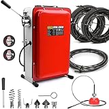 16mm 22.5M Spiralen Elektrische Rohrreinigungsmaschine 390W 450U/min für Ø20-100mm Rohrleitungen...