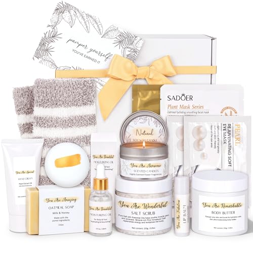 Self Care Gifts for Women Relaxation Spa Gift for Women Luxury Relaxing Spa Kit Ideas Pamper Beauty Care Package Gift Set for Her for Birthday Stress Relief Comfort Bath Gift Basket for Woman Mom