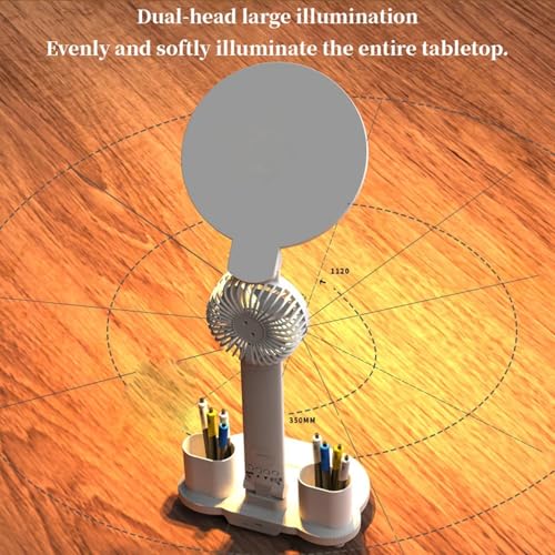 MALSSE Lámpara LED de escritorio con batería recargable o carga USB, lámpara de lectura regulable, efecto suave - imagen 7