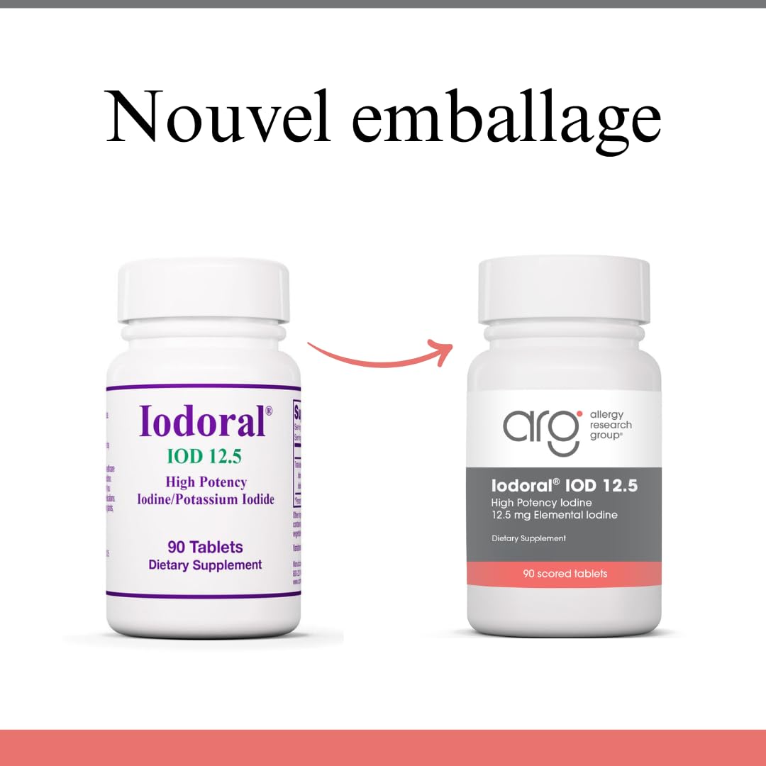 Optimox, Iodoral 12,5mg, avec Iode et Iodure de Potassium, Dépôt, 90 Comprimés végétaliens, Végétarien, Sans Gluten, Sans Soja, Sans OGM
