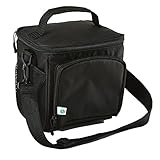 Fit & Fresh Small Cooler Bag Lunch Bag Insulated Tote Bag Soft Sided Thermal Bag for Men/Women/Work/Lunch/Fishing/Golfing/Beach/Camp/Picnic, Black