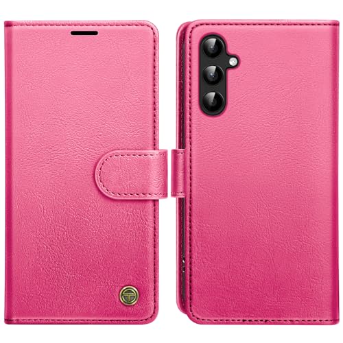 Coque Samsung A34 rose béquille vidéo et étui portefeuille magnétique complet