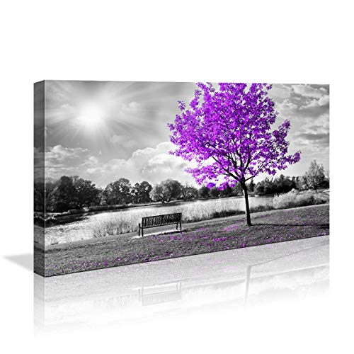 Canvas Wall Art for Bedroom Black and Purple Maple Tree 24x48Canvas Art Prints Maple Forest with Leaves Wall Decor Artwork Picture Painting Home Decor for Living Room Canvas Wall Art for Bedroom Black and Purple Maple Tree 24"x48"Canvas Art Prints Maple Forest with Leaves Wall Decor Artwork Picture Painting Home Decor for Living Room