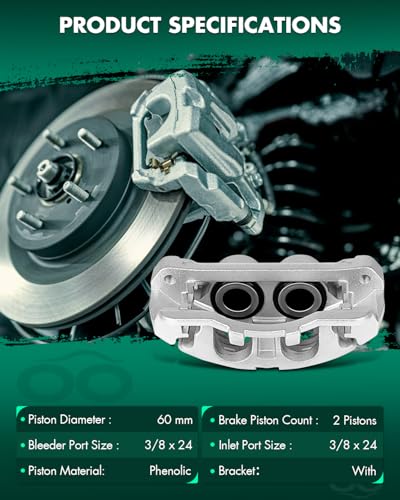 Image of SCITOO 18B5487 18B5486 Front Left & Right Disc Brake Calipers Assembly w /Bracket For Ford For F-250 Super Duty 2013-2022,For Ford For F-350 Super Duty 2013-2022,For Ford For F-450 Super Duty 2013-2015