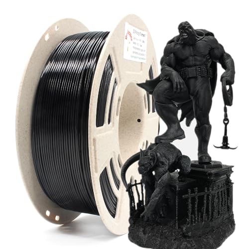 Image of RepRapper Black PLA 3D Printer Filament 1.75mm (± 0.03mm) 2.2lb (1kg), Fit Most FDM Printer & 3D Pen