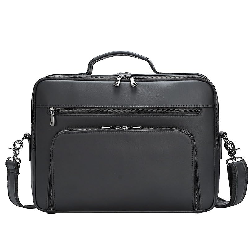 PTEXTU Leather Briefcase for Men, Business Travel Messenger Bag3