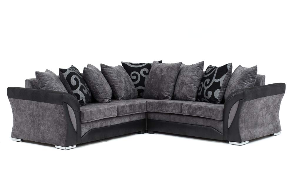 Buy Abakus Direct London Chenille Fabric Corner Sofa, 2+3 Seater