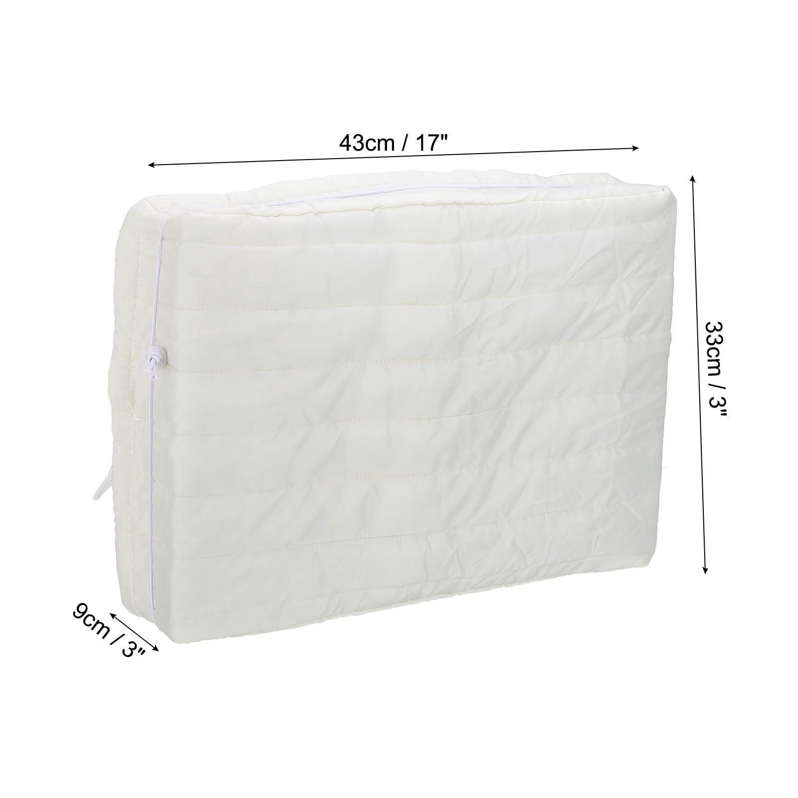 PATIKIL Indoor Air Conditioner Cover, 17x13x3 Window AC Unit Cover Double Insulation with Elastic Drawstring for Wall Window Unit White - Image 2