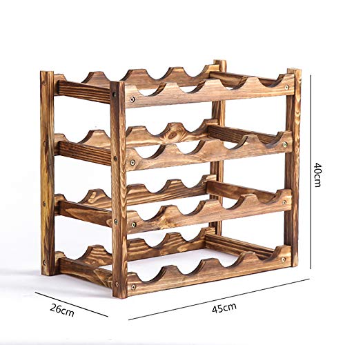 Soporte para botellas de vino de madera para 16 unidades miniatura 4