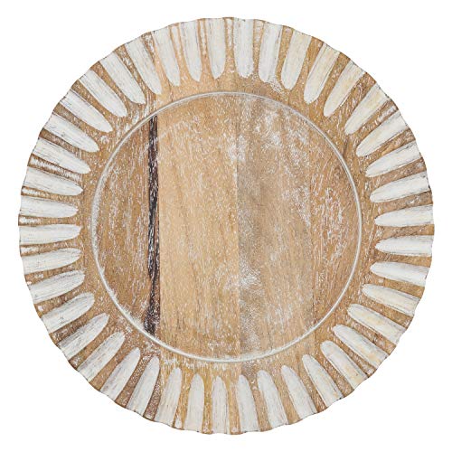 Platos Decorativos Rústicos de Madera Fennco Styles 13 in Set 4 miniatura 1