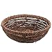 Hand Woven Brown Seagrass Shallow Round Decorative Fruit Display Storage Basket/Centerpiece Holder