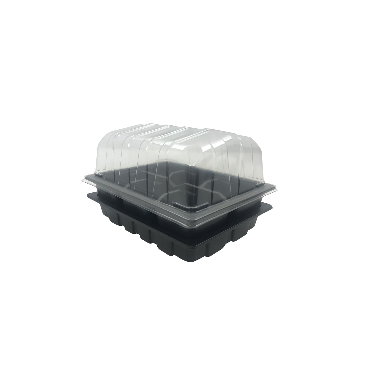 Oakland Gardens 6 Cells Seed Tray Propagator Bedding Pack Sets Plant Plug Inserts Gravel Tray Lid Pack of 2