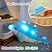 BSTAOFY 18'' Light up Dolphin Stuffed Animal Night Light Colorful Glowing Dolphin Soft LED Plush Toys Gift for Kids on Valentines Christmas Birthday Festivals, Blue
