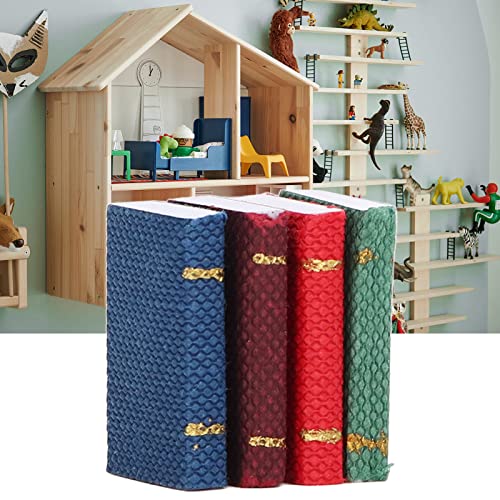 20 Pçs 1/12 1/6 Escala Miniaturas Livros de Casa de Bonecas 4 Cores Vívidas Adoráveis ​​Livros Portá