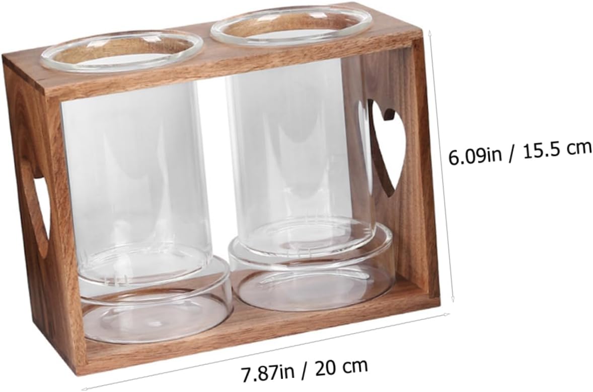 STOBAZA 1Set Glass Chopsticks Holder Rack with Clear Glass Containers Draining Plates Stylish Kitchen Storage Design with Drain