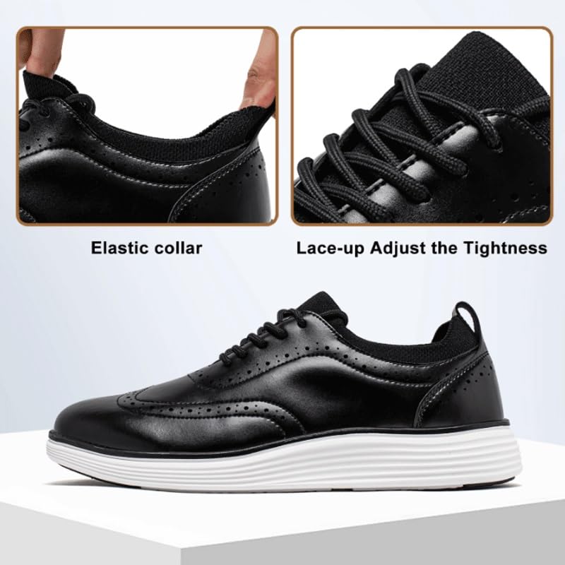 Men's Formal Walking Lace-Up Oxford Shoes, Lightweight Casual Comfortable Dress Sneakers for Business and Everyday Wear3