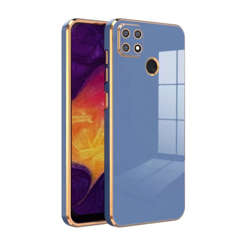 KARWAN®️ Luxury 6D Chrome Back Cover Case Compatible for Oppo A15 |Slim Shockproof Soft TPU | Raised Lips Protection | Camera Protection | Stylish Back Case and Cover | -Blue (B0BSV6W87T) Amazon Price History, Amazon Price Tracker