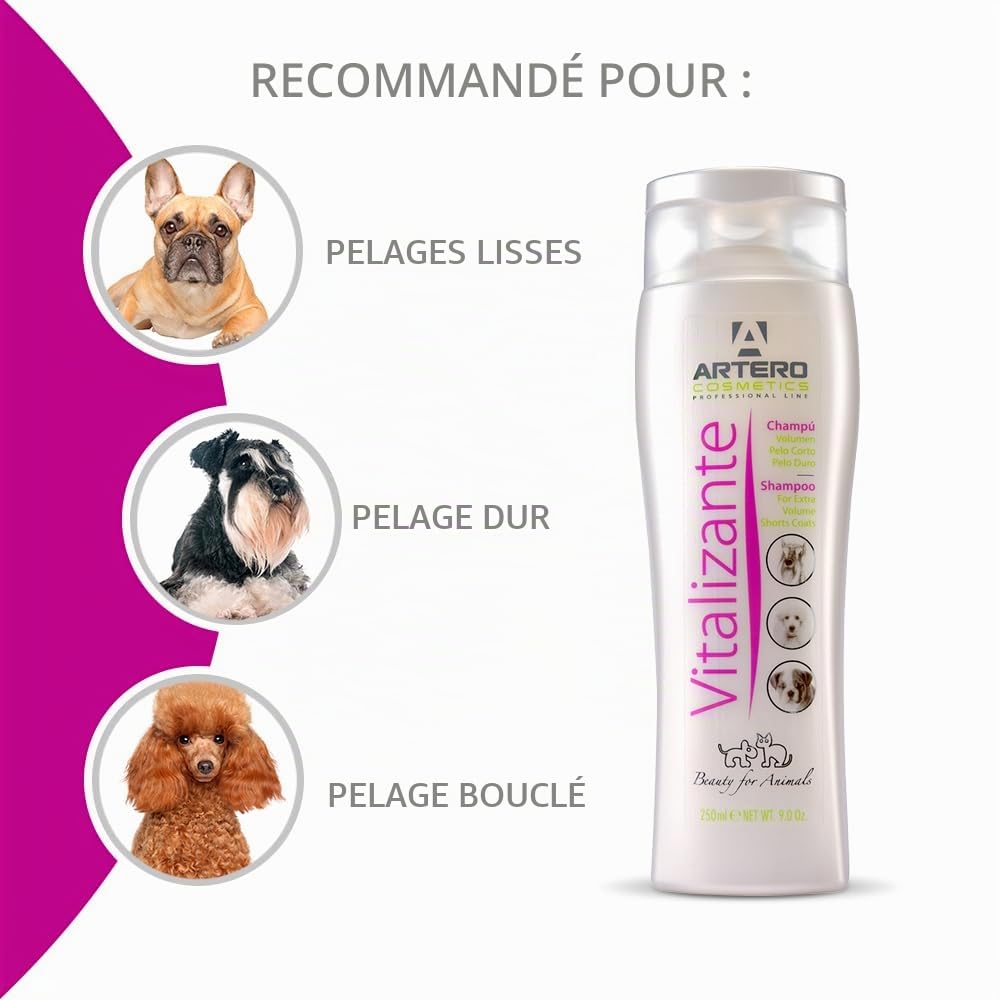 Artero Shampoing revitalisant pour Chiens et Chats - 250 ML et 5 LTS