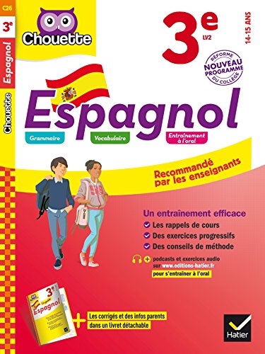 Espagnol 3e - LV2 (niveau A2): cahier d'entraînement et de révision