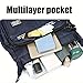 Men's crossbody bag shoulder bag lightweight waterproof Oxford travel bag fashionable handbag top handle bag (Black)