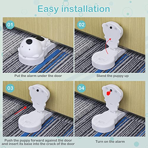 Soimeat Door Stop Alarm, Door Stopper With 120Db Alarm And Flashing Lights, Upgraded Sensitivity Cute Wedge Doorstop, Door Stop Security Devices Alert For Hotel, Travel And House (2 Pack) #TOP2
