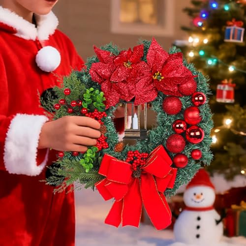 Couronne de Noël lumineuse pour décorer facilement sans prise - 4