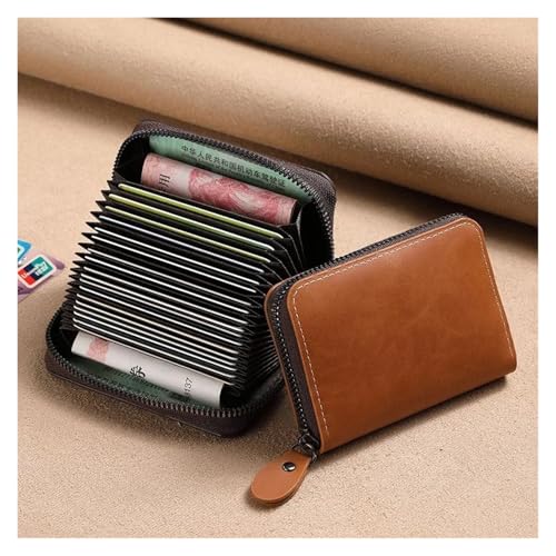 Tarjetero de cuero compacto para el día a día con billetera de gran capacidad masculina 2