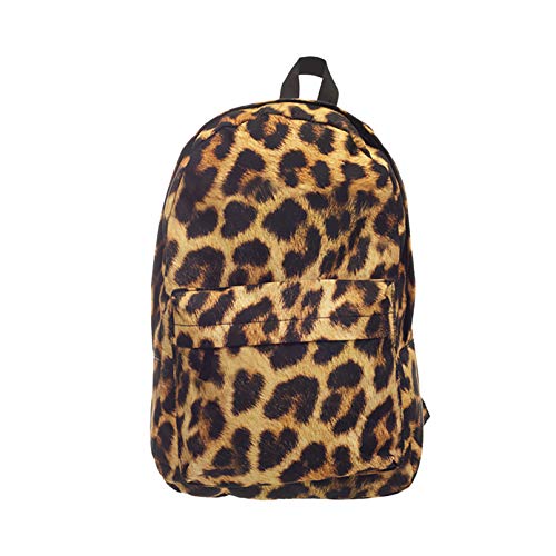 Mochilas Mujer Casual Escolar Viaje con Fruta Rosquilla Leopardo Animal Impreso De Estilo