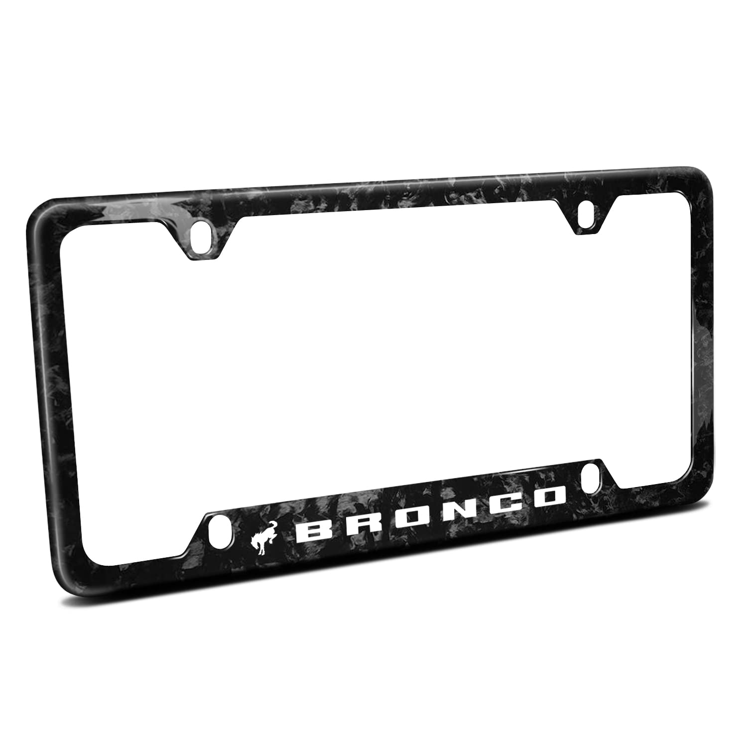 iPick Image for Ford Bronco Real Black Forged Carbon Fiber 50 States License Plate Frame