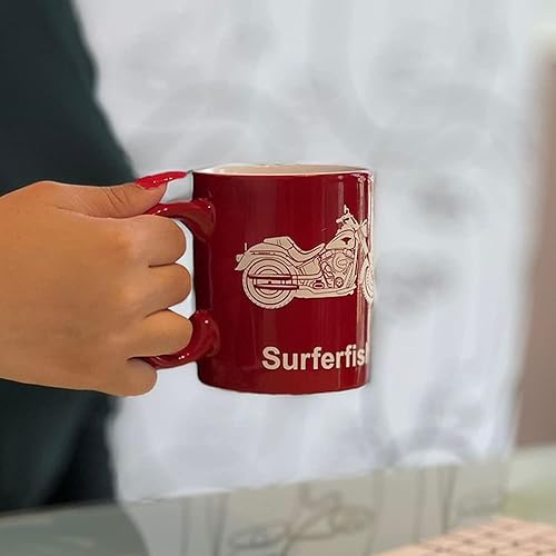 Miniatura 3 de LaserGram Taza de café redonda de cerámica de 11 oz, gorila, grabado personalizado incluido (blanco)