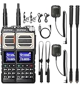 BAOFENG UV-25 Tri-Power Jamón Radio de mano, radio bidireccional de largo alcance 11W, UHF VHF AM FM Air NOAA...