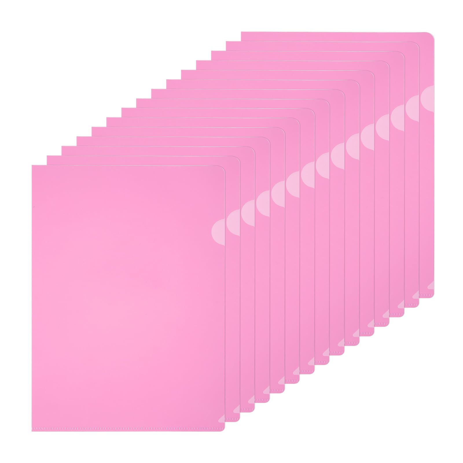 PATIKIL A4 Plastic Folders, 40 Pack Clear Folders l Type Project Pockets Paper Document Jacket Sleeves l Shaped Transparent for Documents Plastic Office File, 8.7x12.2in, Pink โ image 1