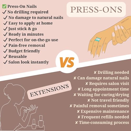 Image of Press On Nails Kit for Women 24 Pcs | Half Moon French Nude Baby Pink Artificial Nails | Almond Shape Glossy Reusable Fake Nails Extensions | False Nails Press On Nails | Includes Nail Glue & Remover, Glue Tabs, Nail Filer, Cuticle Stick & Storage Box