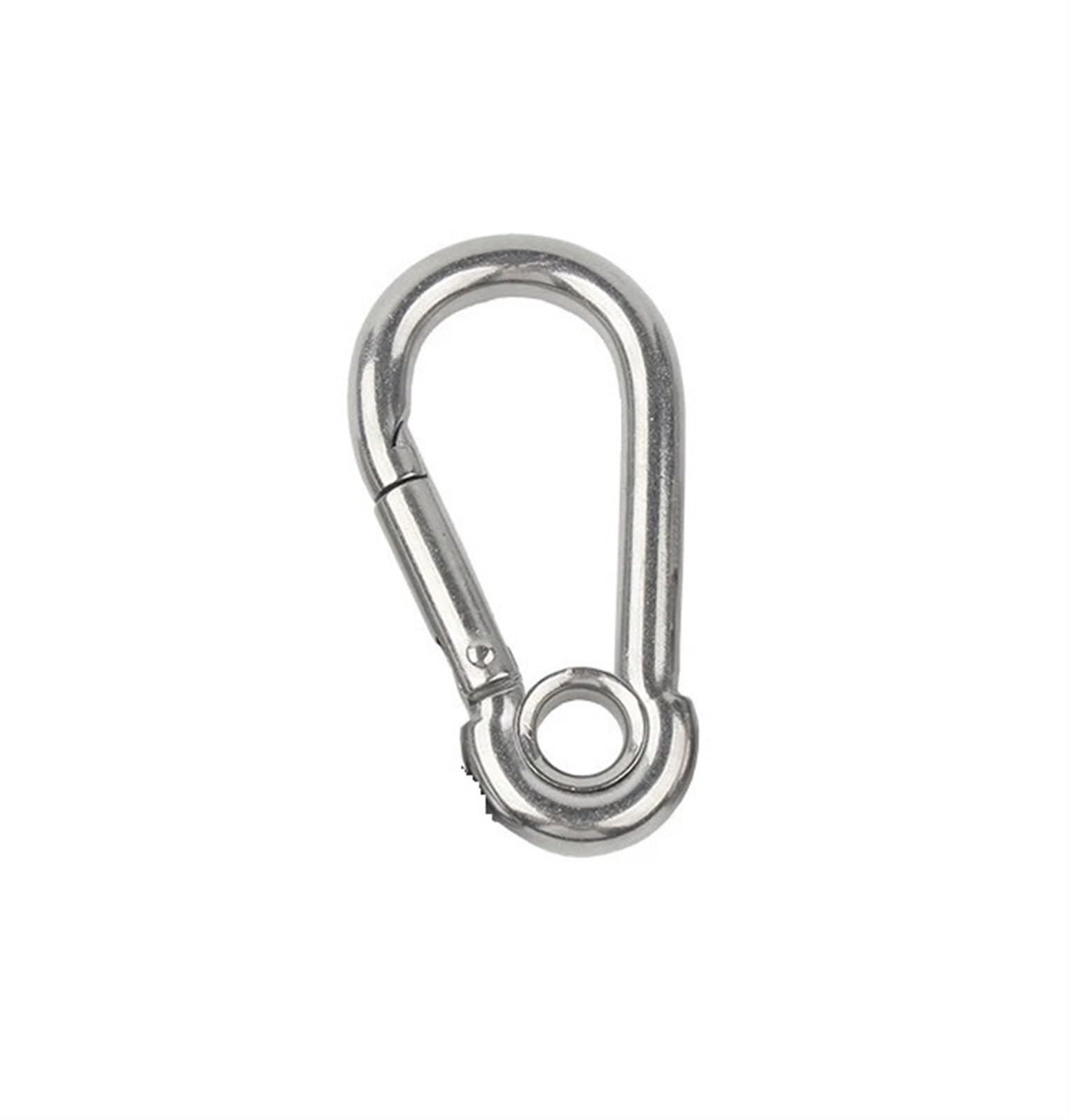 Mosquetón, Mosquetón de acero inoxidable 304 con gancho a presión y hebilla resorte(M12x140 1pcs,With hole)