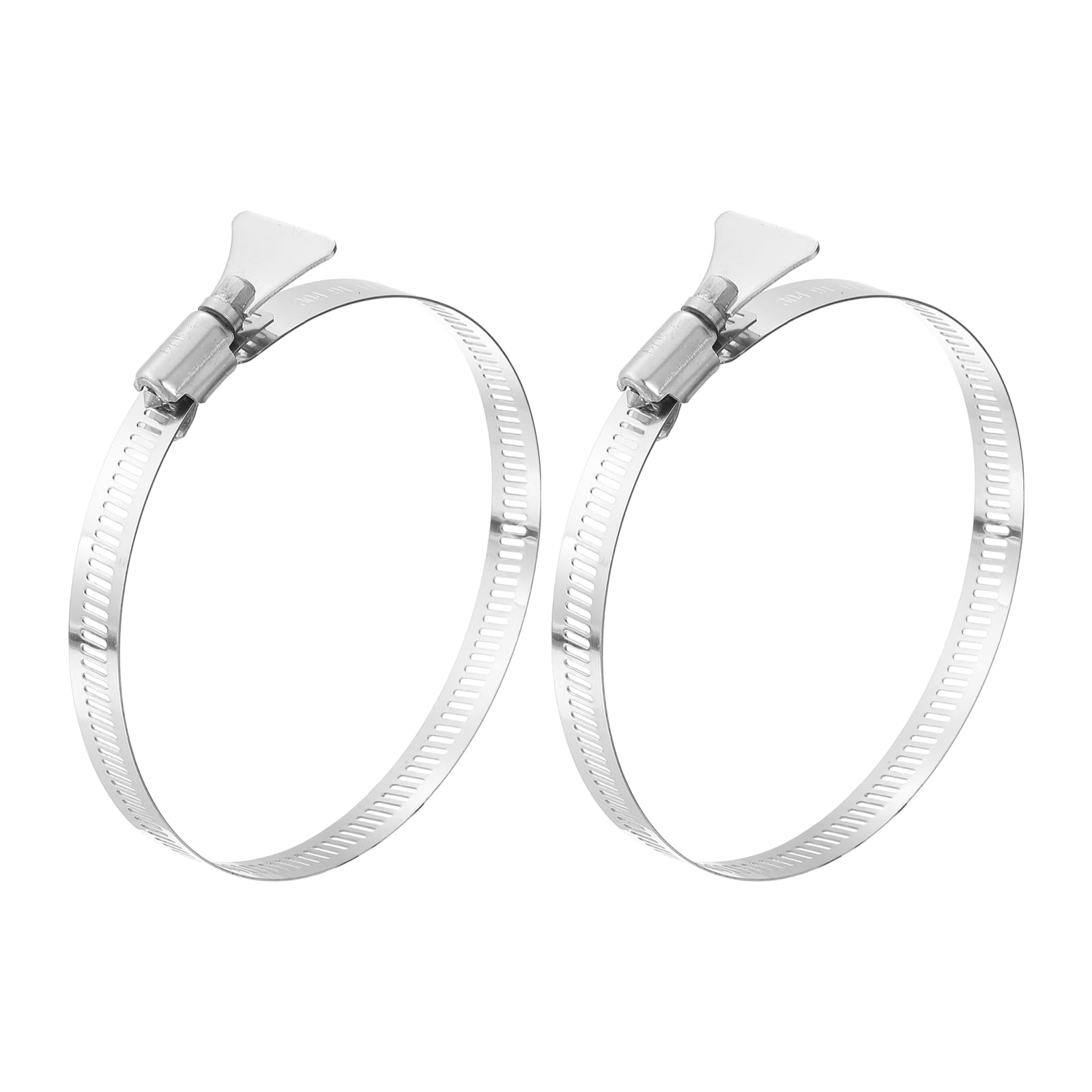 sourcing map 2pcs Hose Clamps 91-114mm(3.6"-4.5") Adjustable 304 Stainless Steel Worm Gear Hose Clips Assortment Kit for Plumbing Dryer Vent Automotive Dust Collector