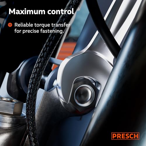 PRESCH Combination Spanner Set 8 pc. incl. Bag (8–19mm) – Precision-machined & Ultra-Durable Spanners – 15° Angled for Working in confined Spaces - Professional Wrench Set 11 PRESCH Combination Spanner Set 8 pc. incl. Bag (8–19mm) – Precision-machined & Ultra-Durable Spanners – 15° Angled for Working in confined Spaces - Professional Wrench Set - Image 11