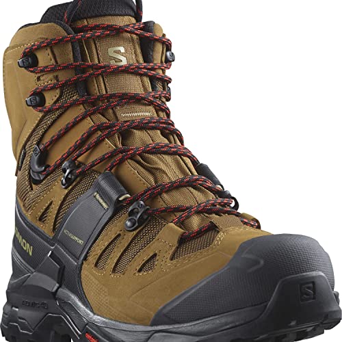 Image of Salomon Quest 4 GTX Hiking Boots Mens Sz 12 Rubber /Black /Fiery Red