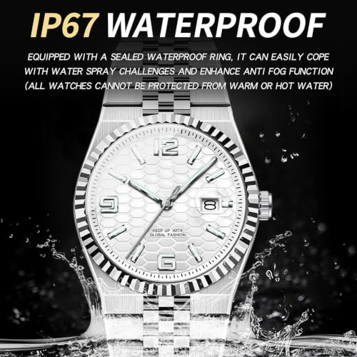 Relojes para hombre resistente al agua con correa ajustable cómodo y diario 5